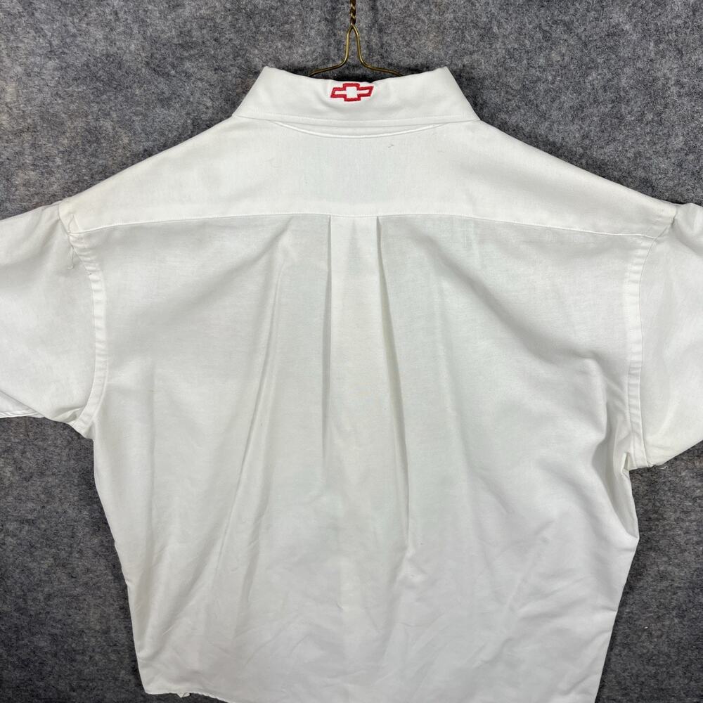 VTG 90’s Chevy Indy V8 Crew Shirt Size Medium/ 16/ Arrow Dover \White Brown‎ - Picture 8 of 12